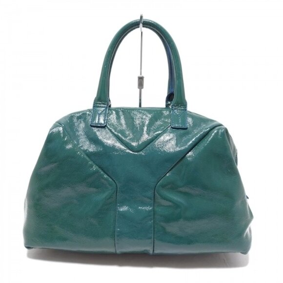 Saint Laurent Medium Easy Y Sac in Turquoise Patent Calfskin - Picture 1 of 10